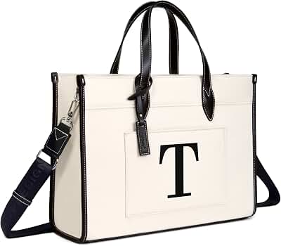Amazon.com: TOPDesign Initial Laptop Tote Bag for Women, Stylish